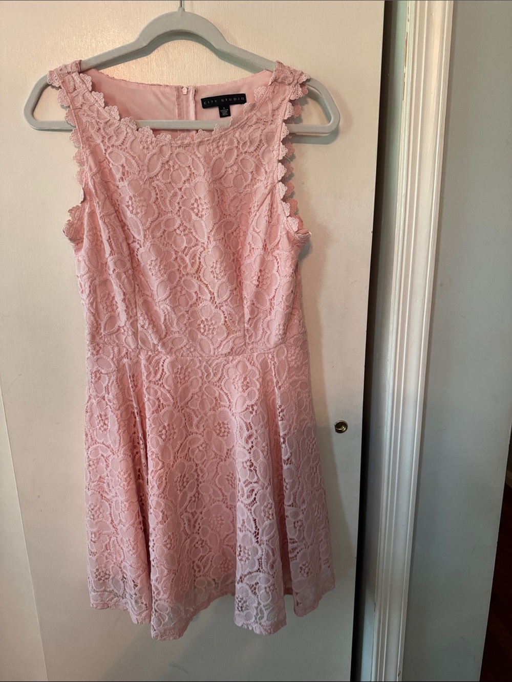 City Studio Pink Lace Sleeveless Dress Size 11